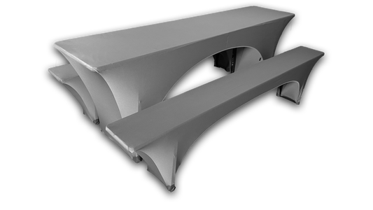 Hussen-Set in Anthrazit mieten für Bierzeltgarnituren bei Ihrem Eventservice in SH!