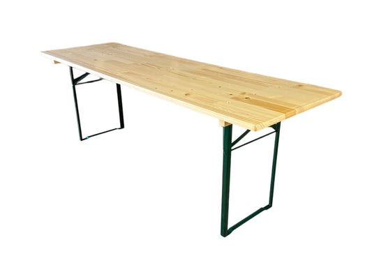 Breiter Bierzelt-Tisch 220 x 70 cm mieten – stabil & klappbar für Events