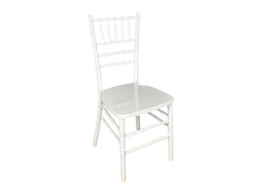 Chiavari Tiffany Hochzeitsstühle in Weiß mieten – stilvoll, stabil & ideal für elegante Hochzeiten.