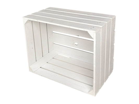 Weiße Dekokiste 50 x 40 x 30 cm – stilvolles Deko-Element für Hochzeit & Event