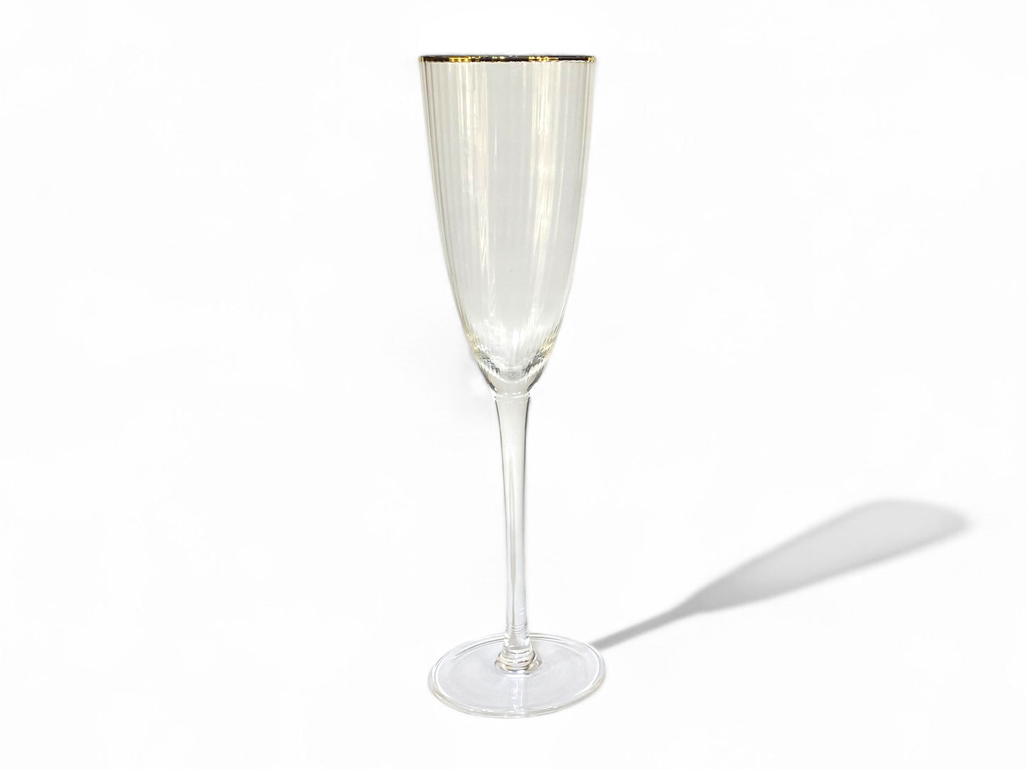 Golden Twenties Sektglas mit Goldrand, 25 ml, ideal für Hochzeiten und festliche Events.