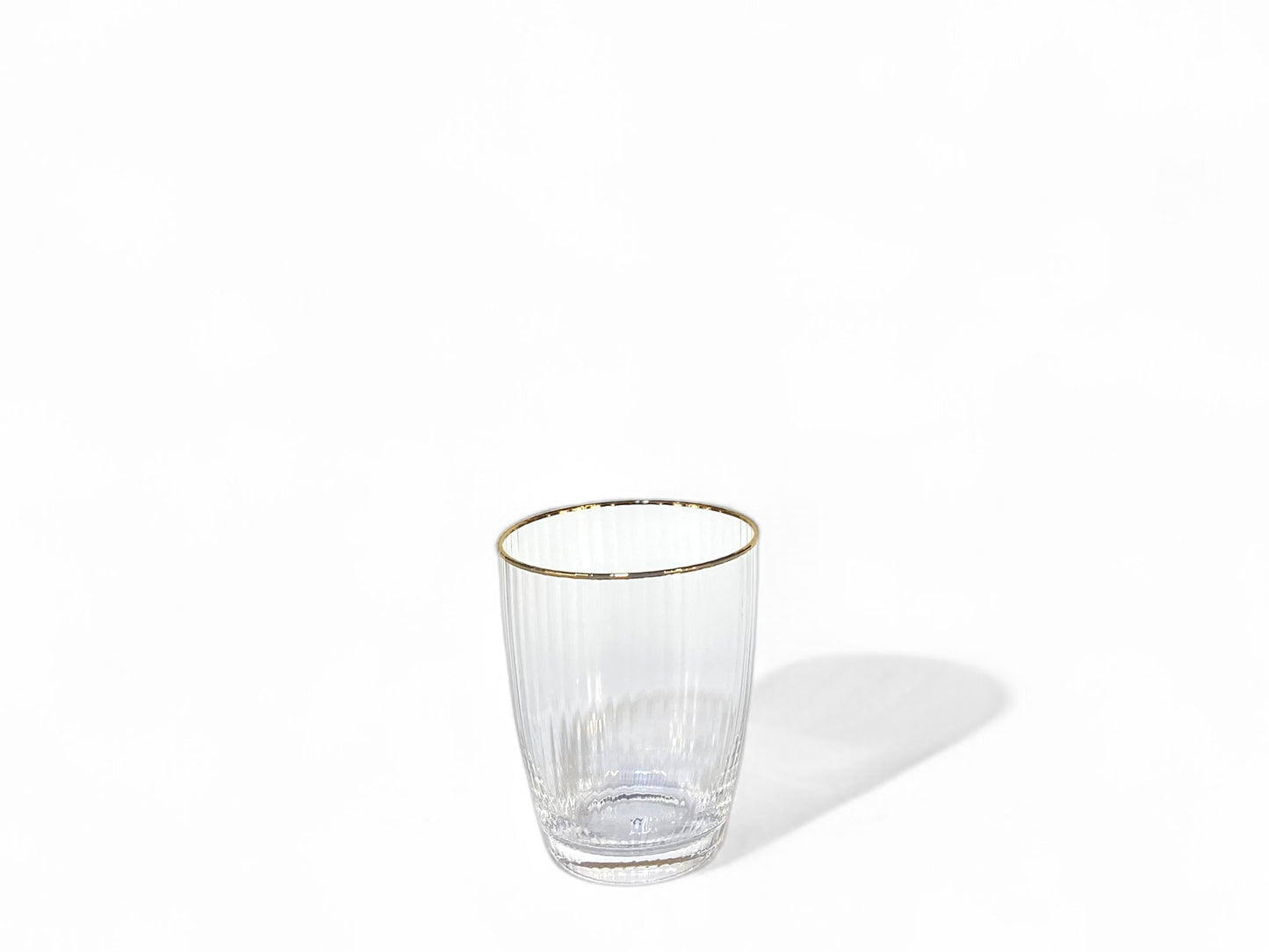 Golden Twenties Wasserglas mit Goldrand, 300 ml, ideal für elegante Events.