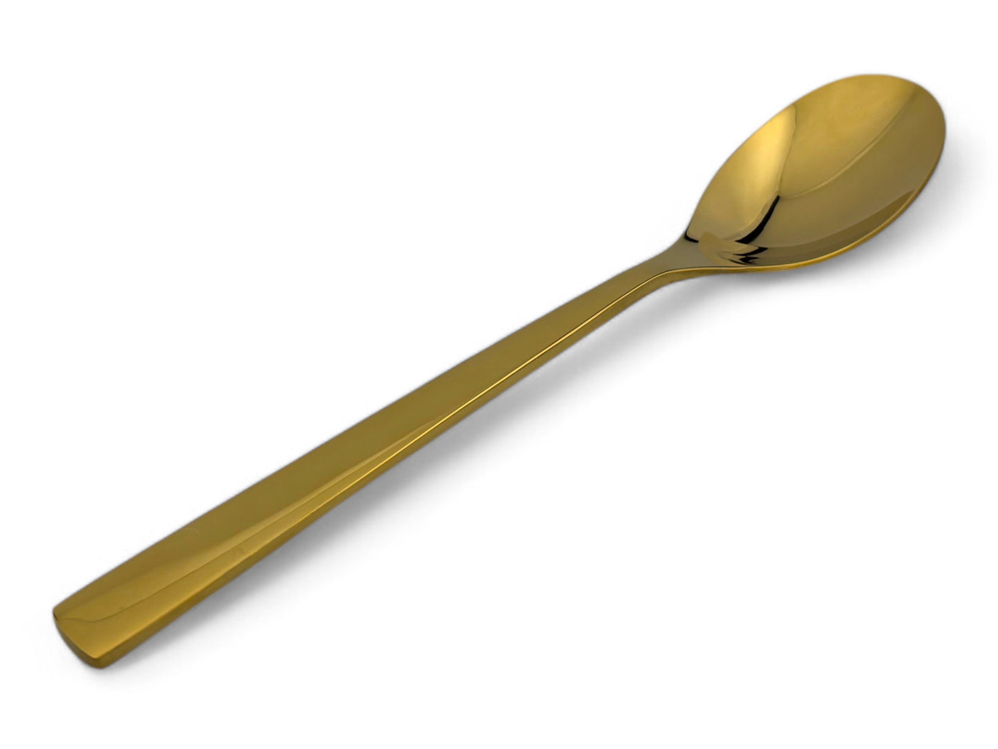 Hochwertiger goldener Menülöffel mit stilvollem Design – perfekt für Hochzeiten, Galadinner und besondere Anlässe. Ergänzt unser goldenes Besteckset harmonisch.