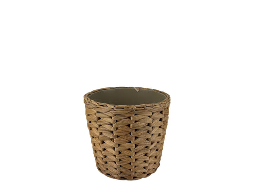 Rattan Topf mit 13 cm Höhe und 13 cm Durchmesser, ideal für Tischdeko und Pflanzen auf Hochzeiten und Events