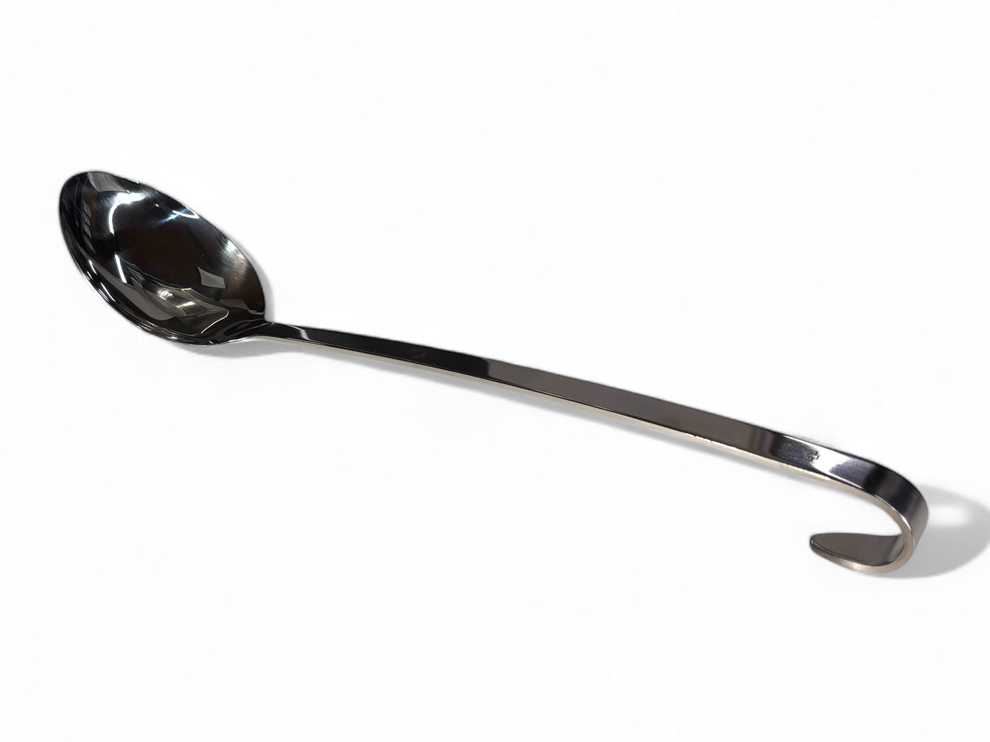 Edelstahl Servierlöffel, 34 cm lang, Gastro-Qualität für professionelle Speisenausgabe.