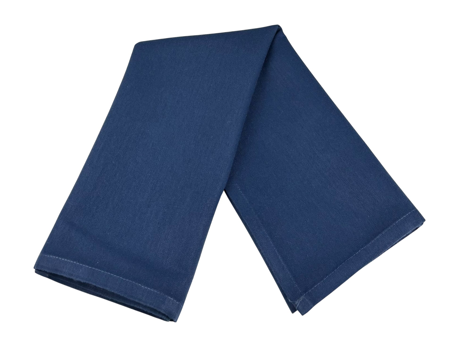 Stoffserviette Marineblau 50x50 cm, elegant gefaltet – mieten für Hochzeiten, Events & maritime Feiern.