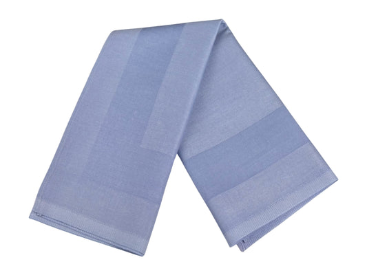 Stoffserviette Hellblau 50x50 cm, elegant gefaltet – mieten für Hochzeiten, Taufen & maritime Events.