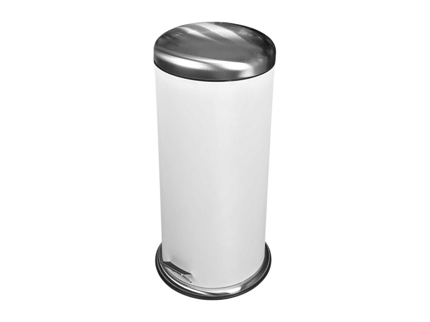 Tretmülleimer 30 l aus Edelstahl mit Deckel & Pedal – ideal für Events, Messen & Catering.