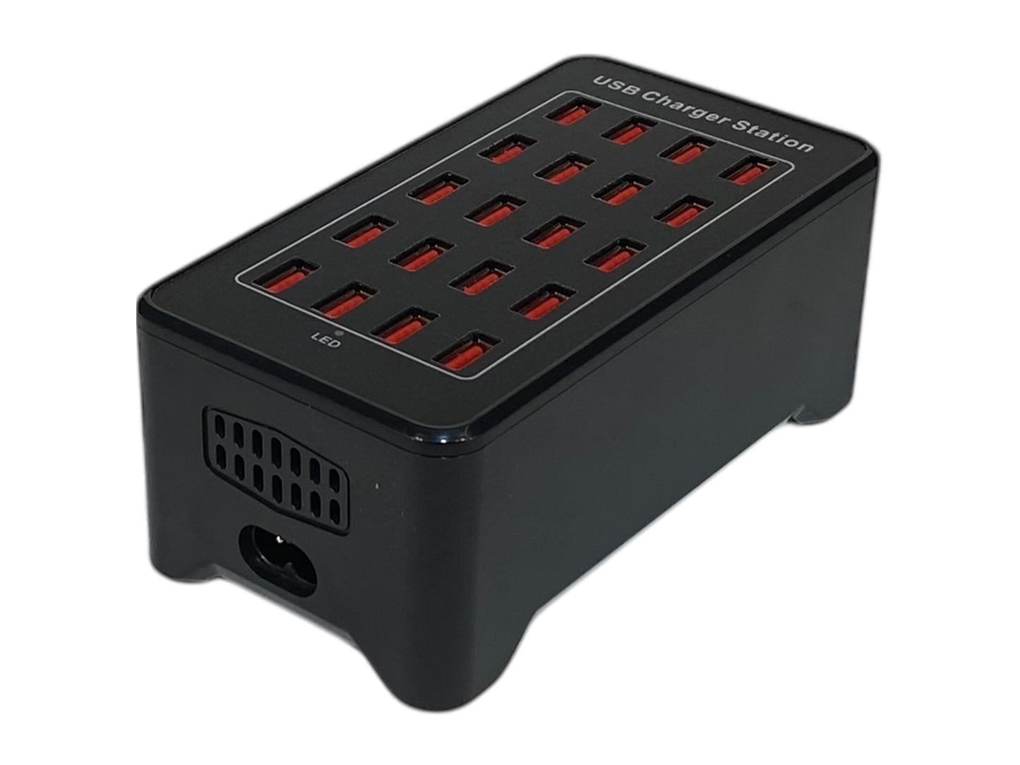 Schwarze kabellose Akku Tischlampe mit Ladegerät, stilvolle Beleuchtung für Innen- und Außenbereiche.