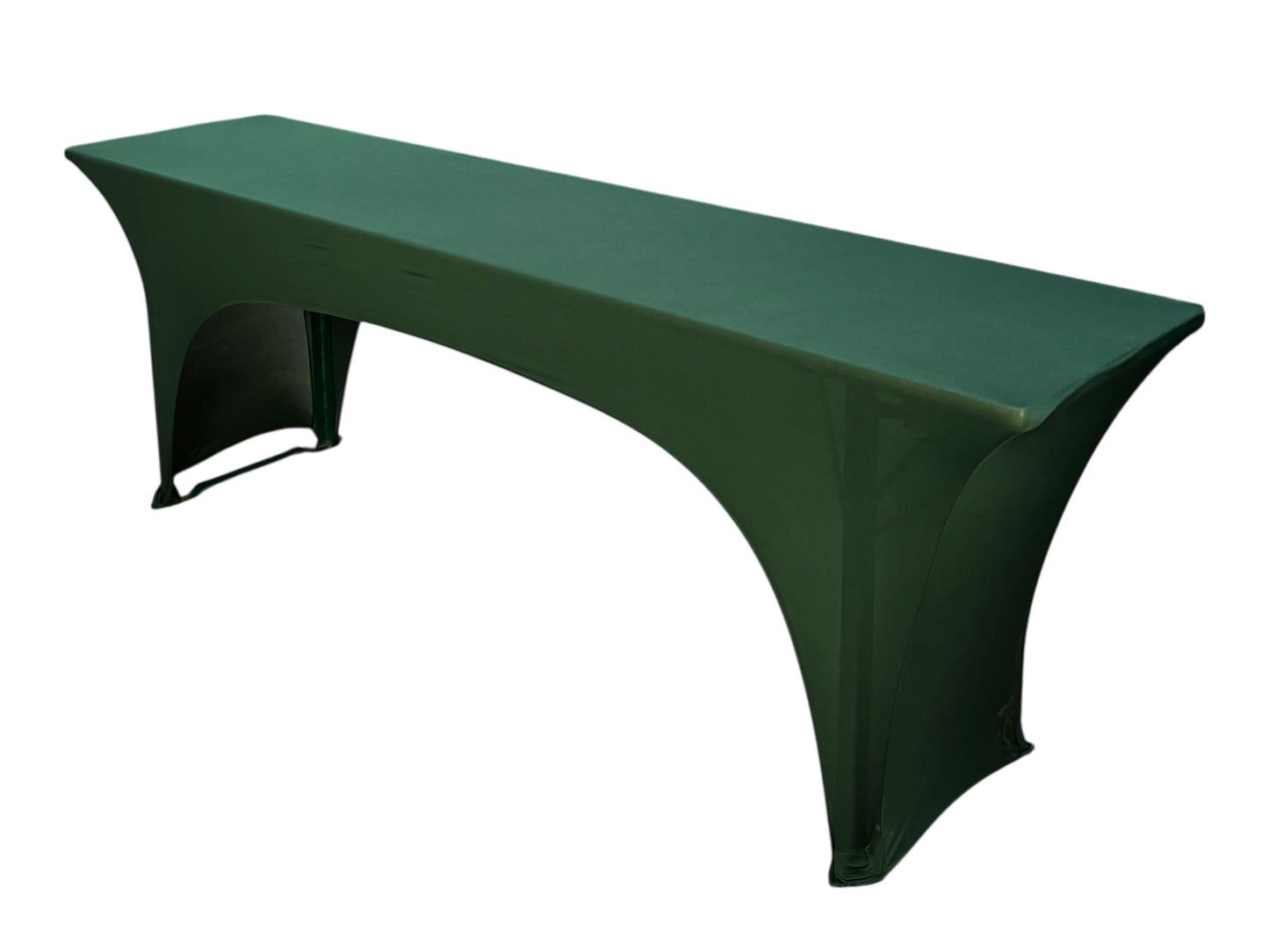 Bierzelttisch 220x50 cm mit dunkelgrüner Husse mieten für rustikale und saisonale Events
