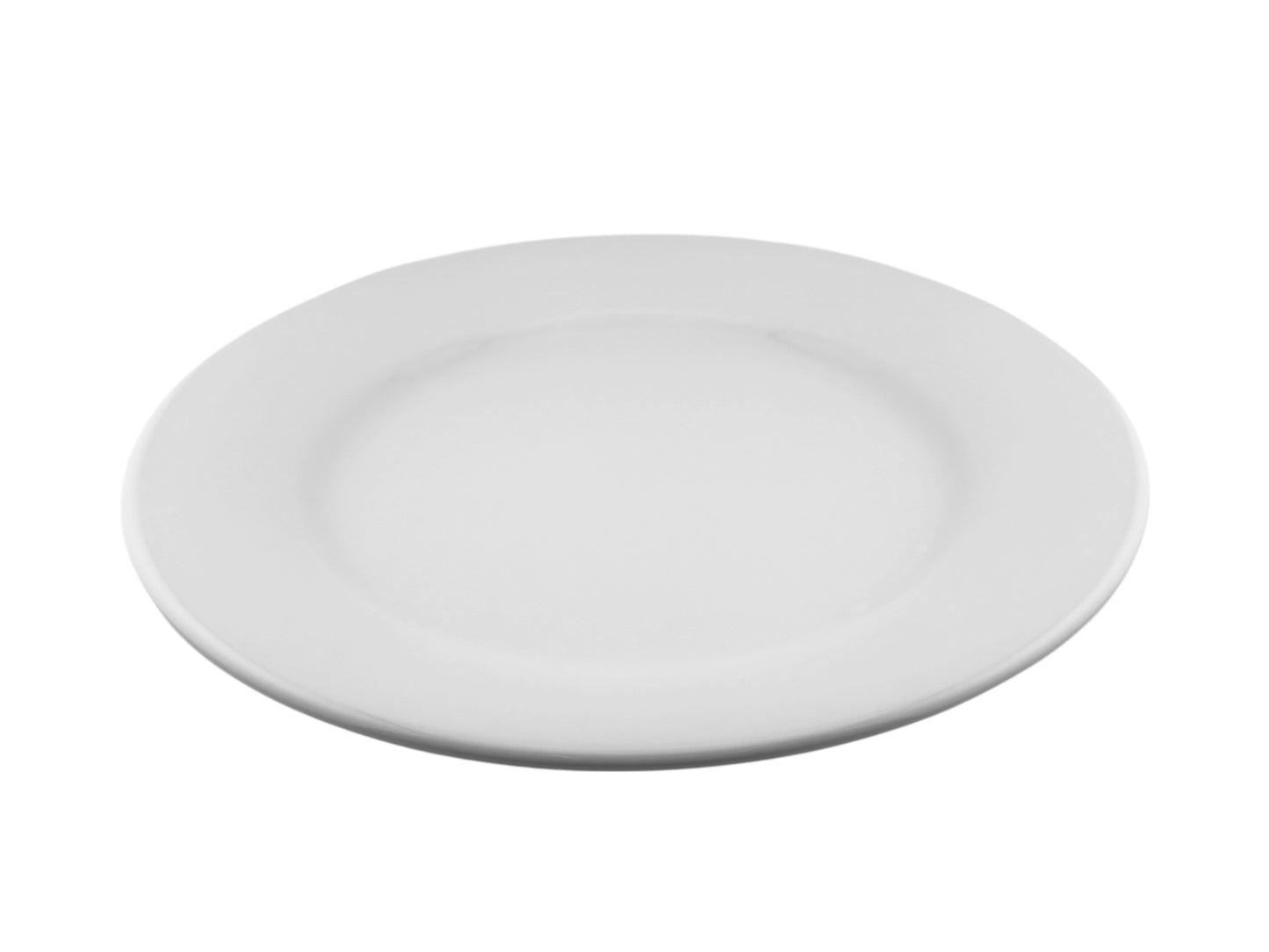 Standard Menüteller aus weißem Porzellan mit Rand und 27 cm Durchmesser für Veranstaltungen