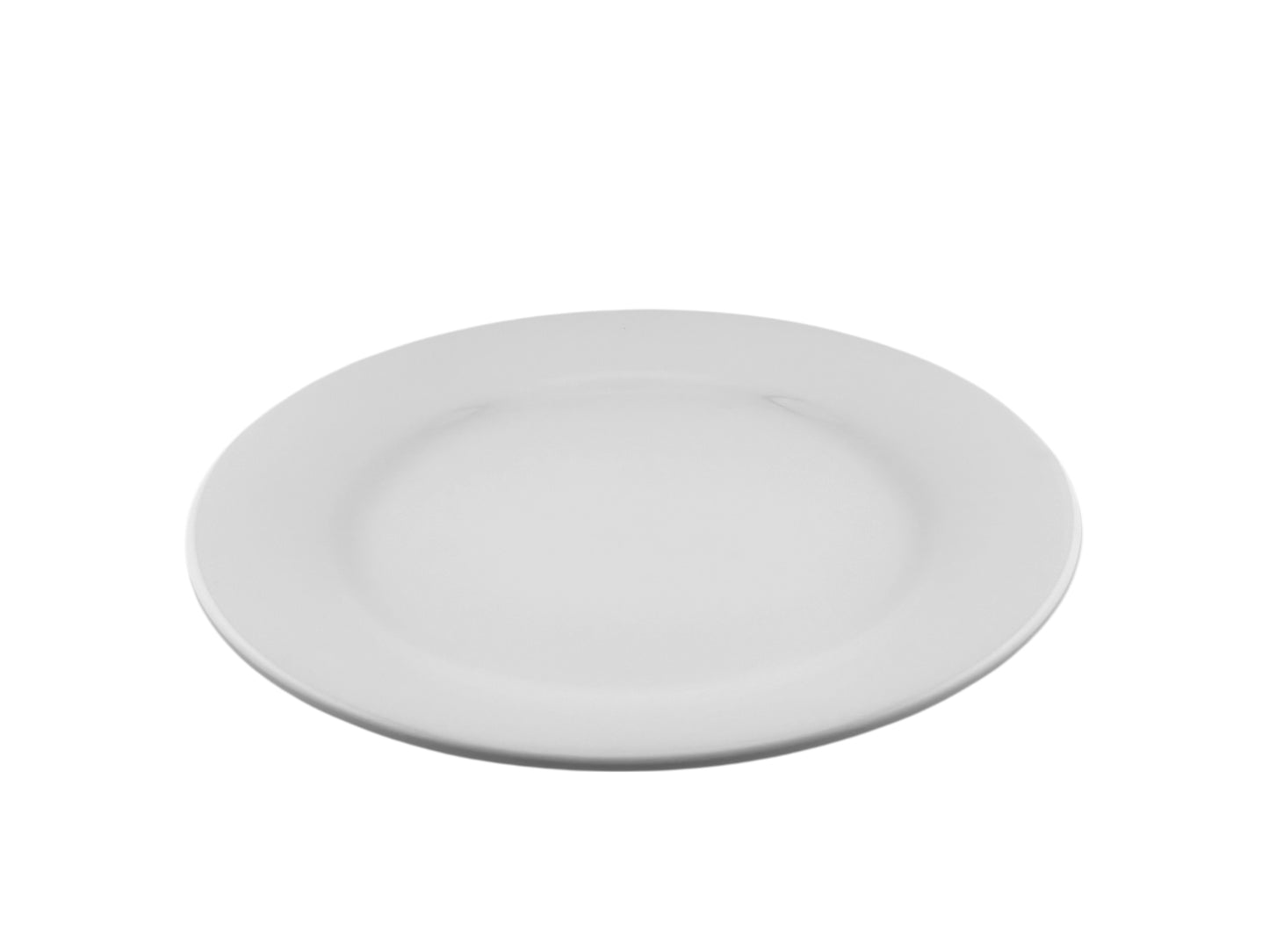 Mittelteller aus weißem Porzellan mit 24 cm Durchmesser für Vorspeisen und Events