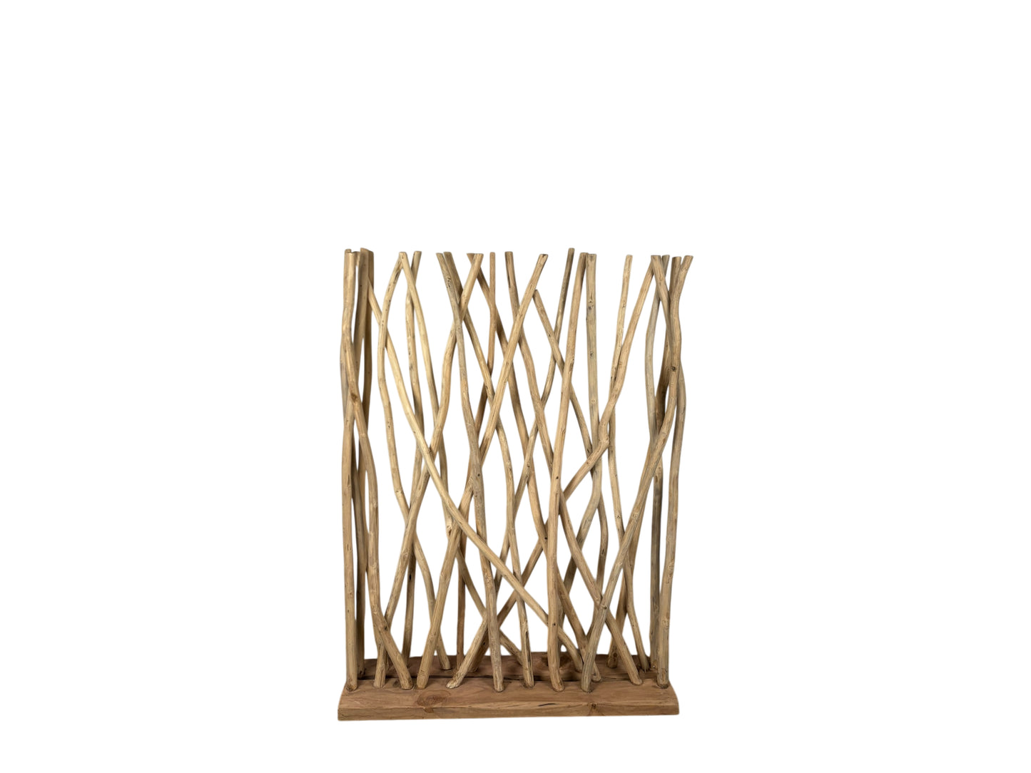 Breiter Raumtrenner Boho aus Holz mieten in Kiel – dekorativer Sichtschutz für Events