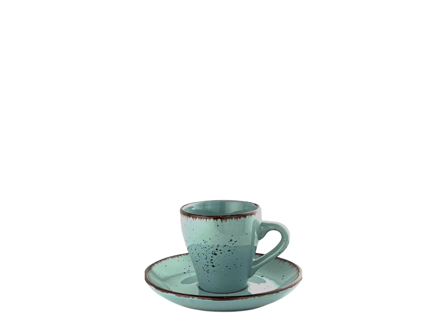 Espressotasse mit Untertasse Vintage Türkis