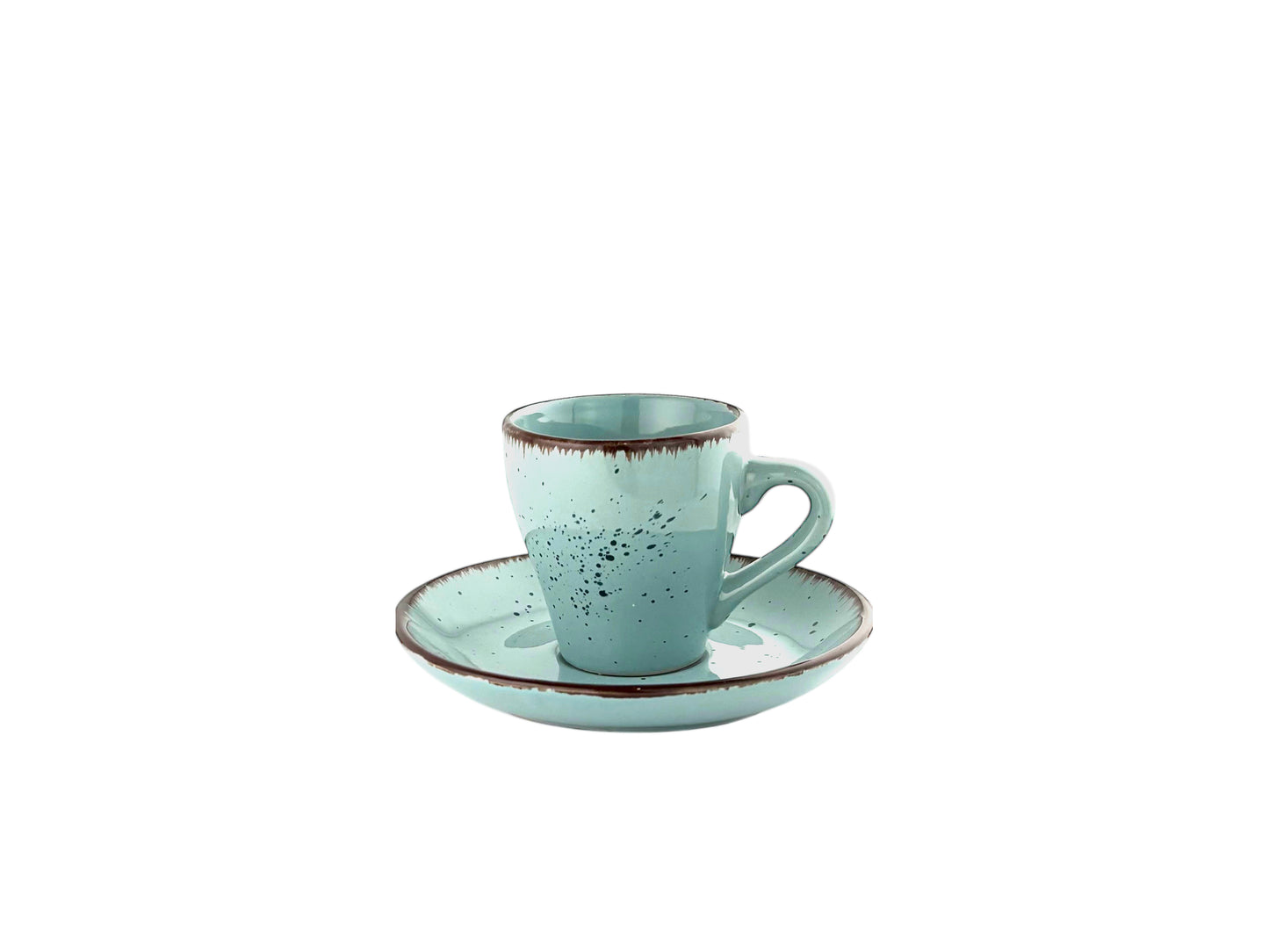 Espressotasse mit Untertasse Vintage Türkis