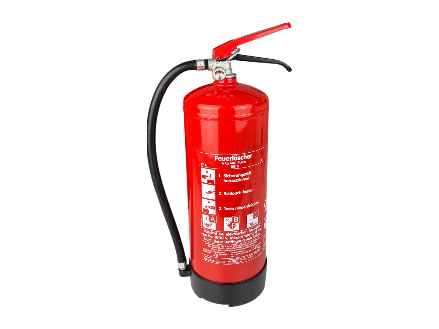 6 kg ABC-Feuerlöscher mieten für Veranstaltungen und Zelte in Schleswig-Holstein – geprüfter Brandschutz nach DIN EN 3, Pflichtausstattung laut Sicherheitsvorschrift.