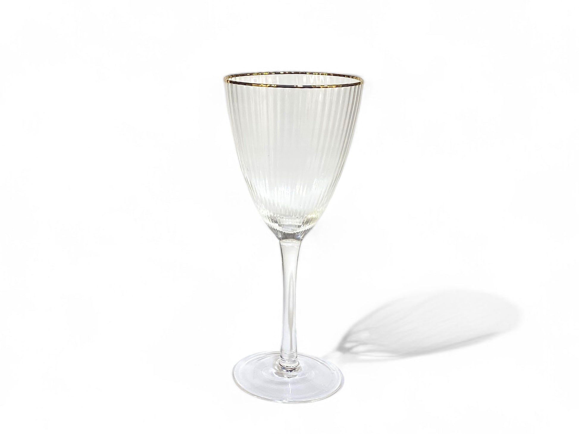 Weinglas mit Goldrand, 280 ml, ideal für elegante Events und Hochzeiten.