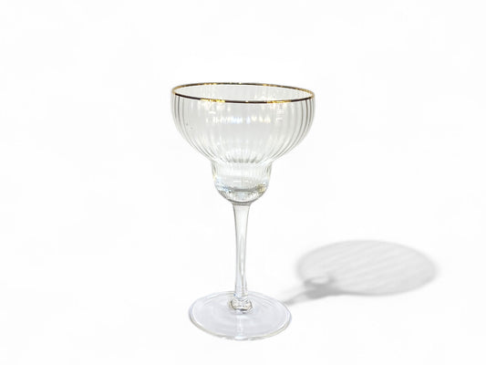 Golden Twenties Cosmopolitanglas mit Goldrand, 350 ml, ideal für elegante Events und Hochzeiten.