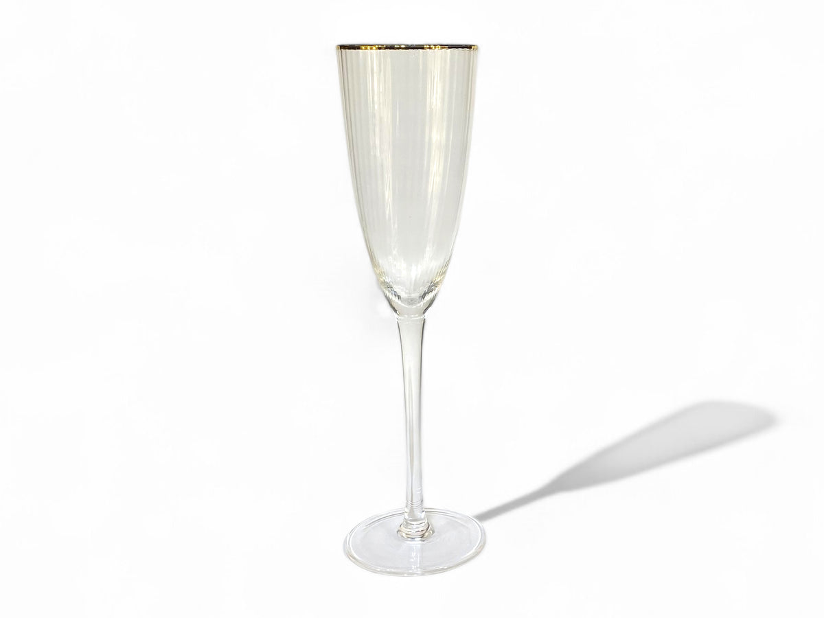 Golden Twenties Sektgläser mieten – Mit Goldrand, 25 ml