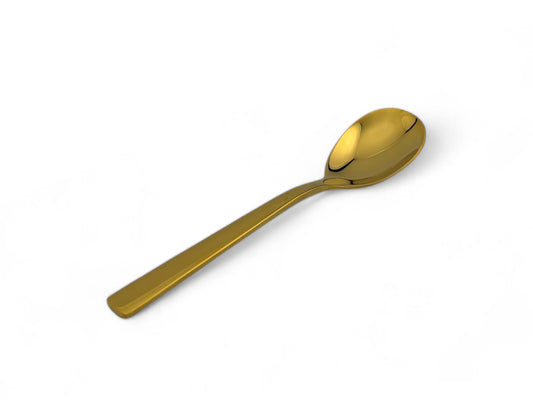 Eleganter goldener Kaffeelöffel mit edlem Design – ideal für Hochzeiten, Kaffeetafeln und besondere Anlässe. Perfekte Ergänzung zu unserem goldenen Besteckset.