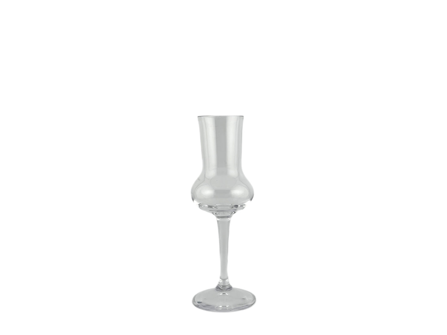 Grappaglas ca. 90 ml, 18 cm hoch, schlanke Stielglas-Form – ideal für Grappa und Edelbrände auf Hochzeiten und Events