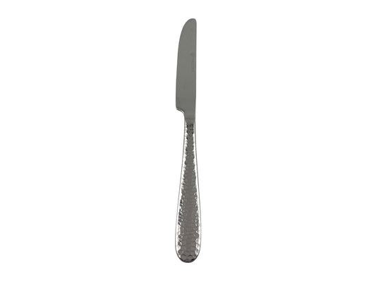 Menümesser Edelstahl mit Hammerschlag-Optik – mieten für Hochzeiten, Galas & elegante Events.