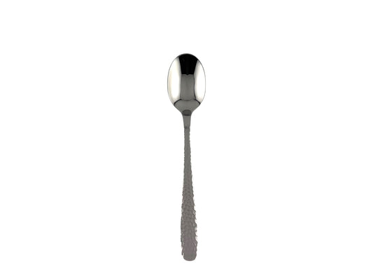 Teelöffel Edelstahl mit Hammerschlag-Optik – mieten für Hochzeiten, Galas & elegante Events.