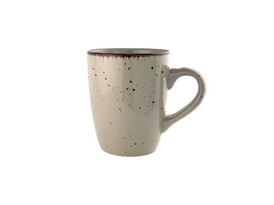 Vintage Kaffeebecher Grau (400 ml) aus Feinsteinzeug mit Henkel zur Miete für Hochzeiten und gehobene Events