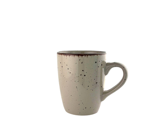 Vintage Kaffeebecher Grau (400 ml) aus Feinsteinzeug mit Henkel zur Miete für Hochzeiten und gehobene Events