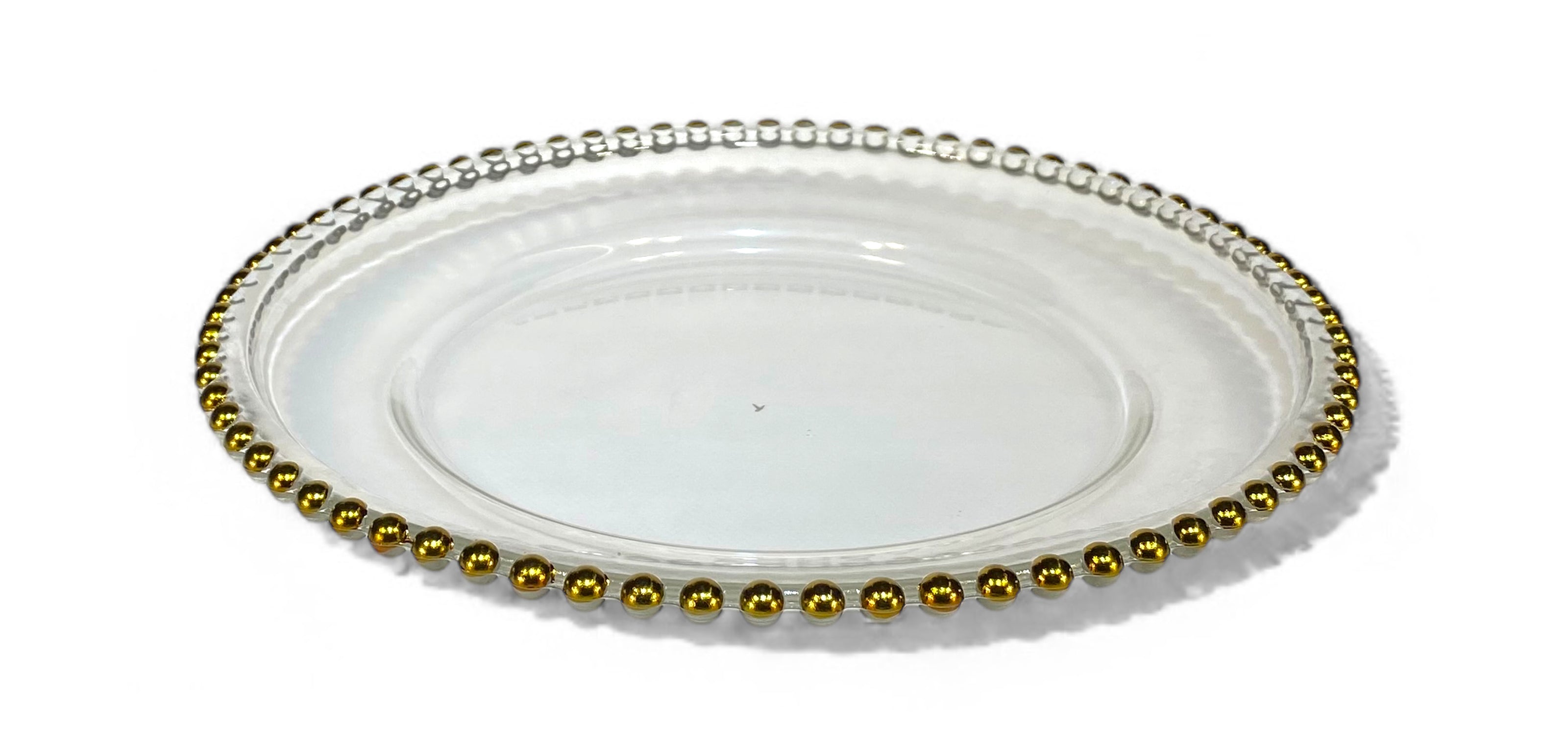 Eleganter Platzteller, ideal für stilvolle Tischdekorationen bei Hochzeiten und Events.