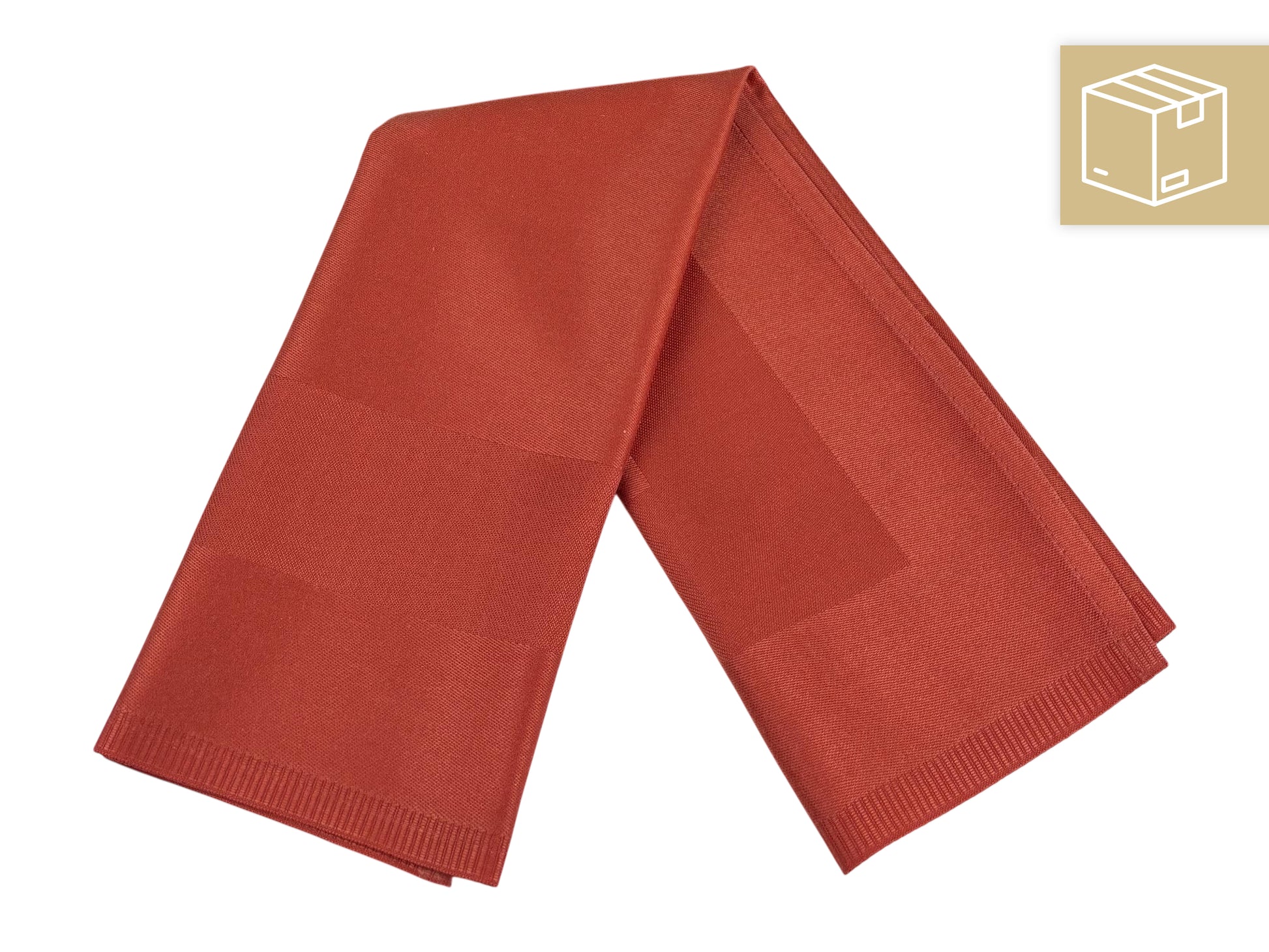 Stoffserviette 50x50 cm in Terrakotta aus hochwertigem Stoff – ideal für stilvolle Tischdekorationen, inklusive Endreinigung, deutschlandweit lieferbar