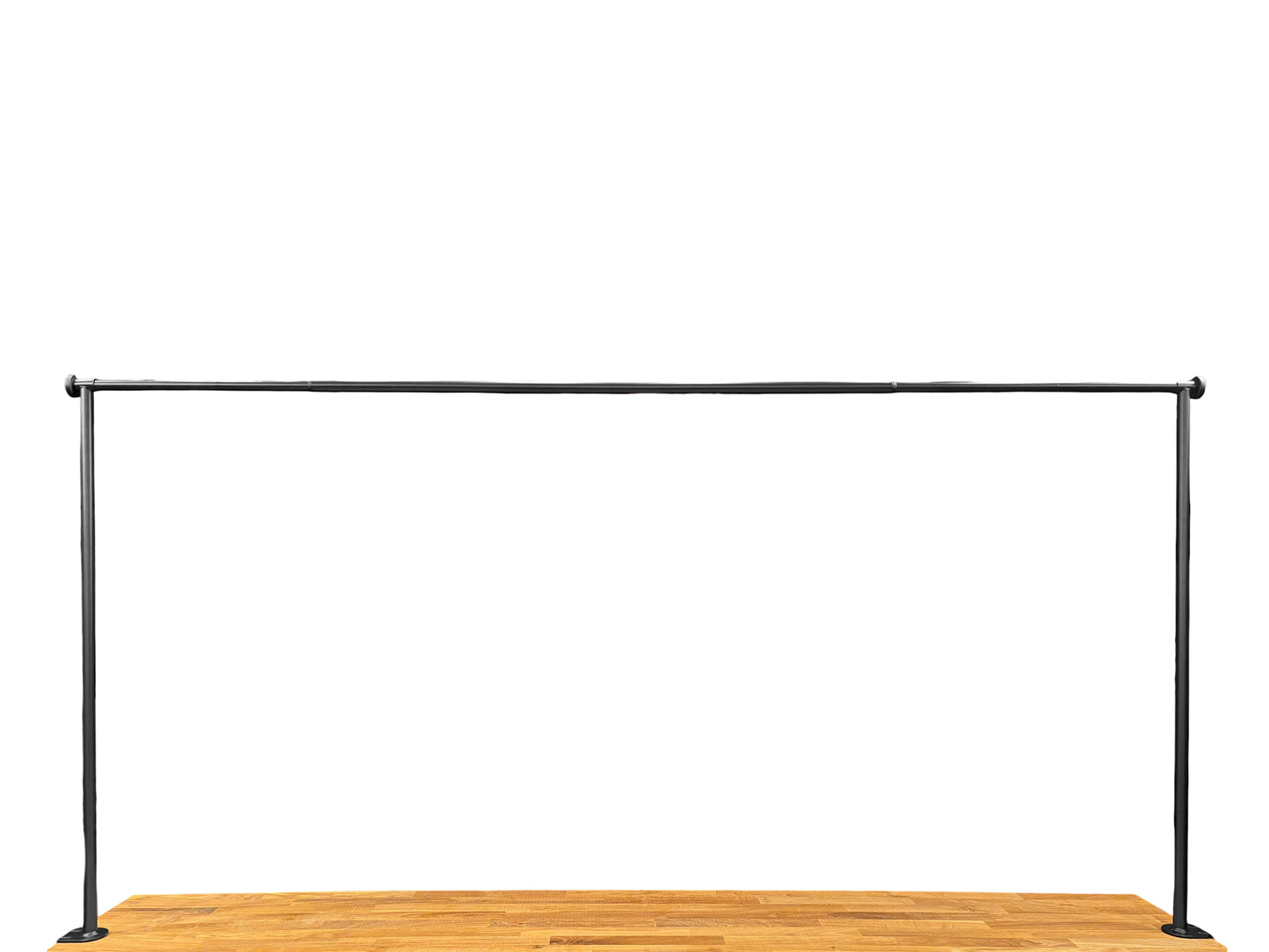 Schwarzer Deko-Frame für Tische von 115–220 cm Länge – ideal für Blumen, Beleuchtung und Tafeldeko