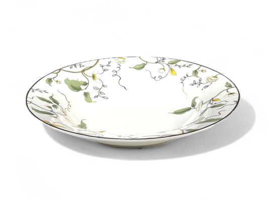 Suppenteller Firenze von Pfeil+Putzler mit Pastell-Blumenverzierung und Goldrand, ideal für edle Hochzeiten