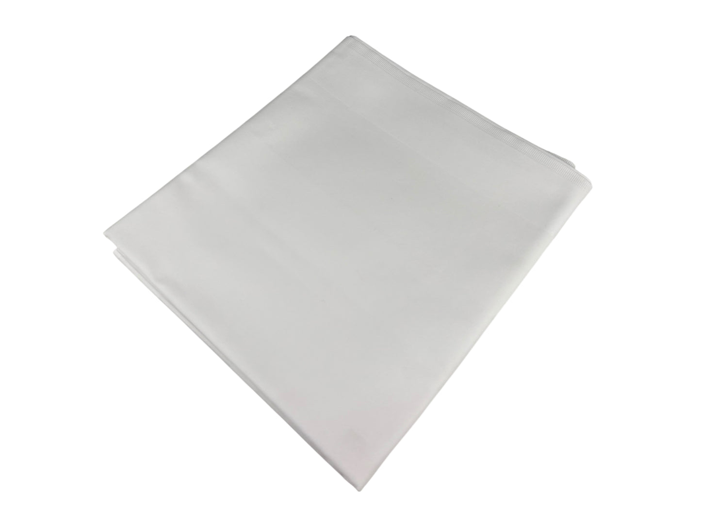 Runde weiße Tischdecke Ø 240 cm auf Banketttisch – mieten für Hochzeiten, Bankette & Events.