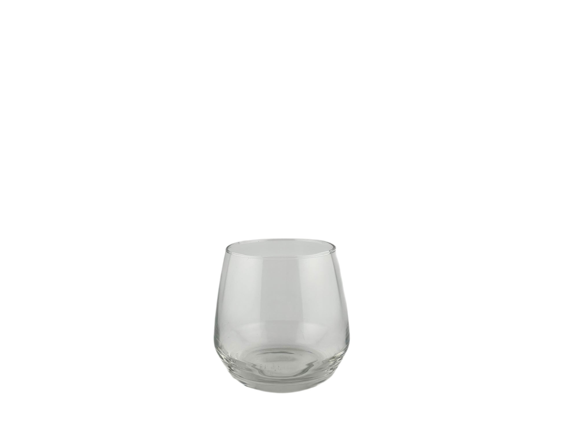 Tumbler Wasserglas 370 ml, bauchige Form, ca. 9,5 cm hoch – modernes Trinkglas für Wasser, Säfte und Softdrinks bei Hochzeiten und Events