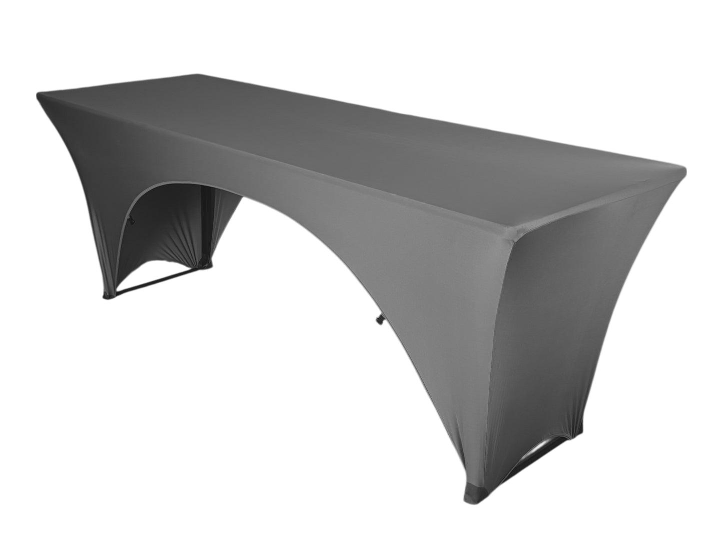 Breiter Bierzelttisch 220x70 cm mit anthrazitfarbener Husse für moderne Veranstaltungen
