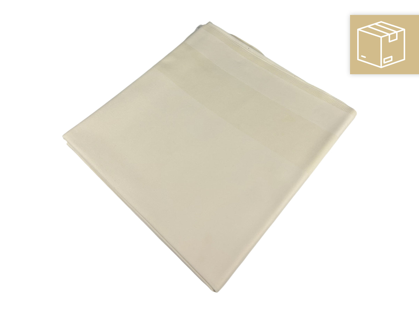 Champagnerfarbene eckige Tischdecken 130 x 130 cm auf Banketttischen – elegante Tischwäsche mieten mit deutschlandweitem Versand