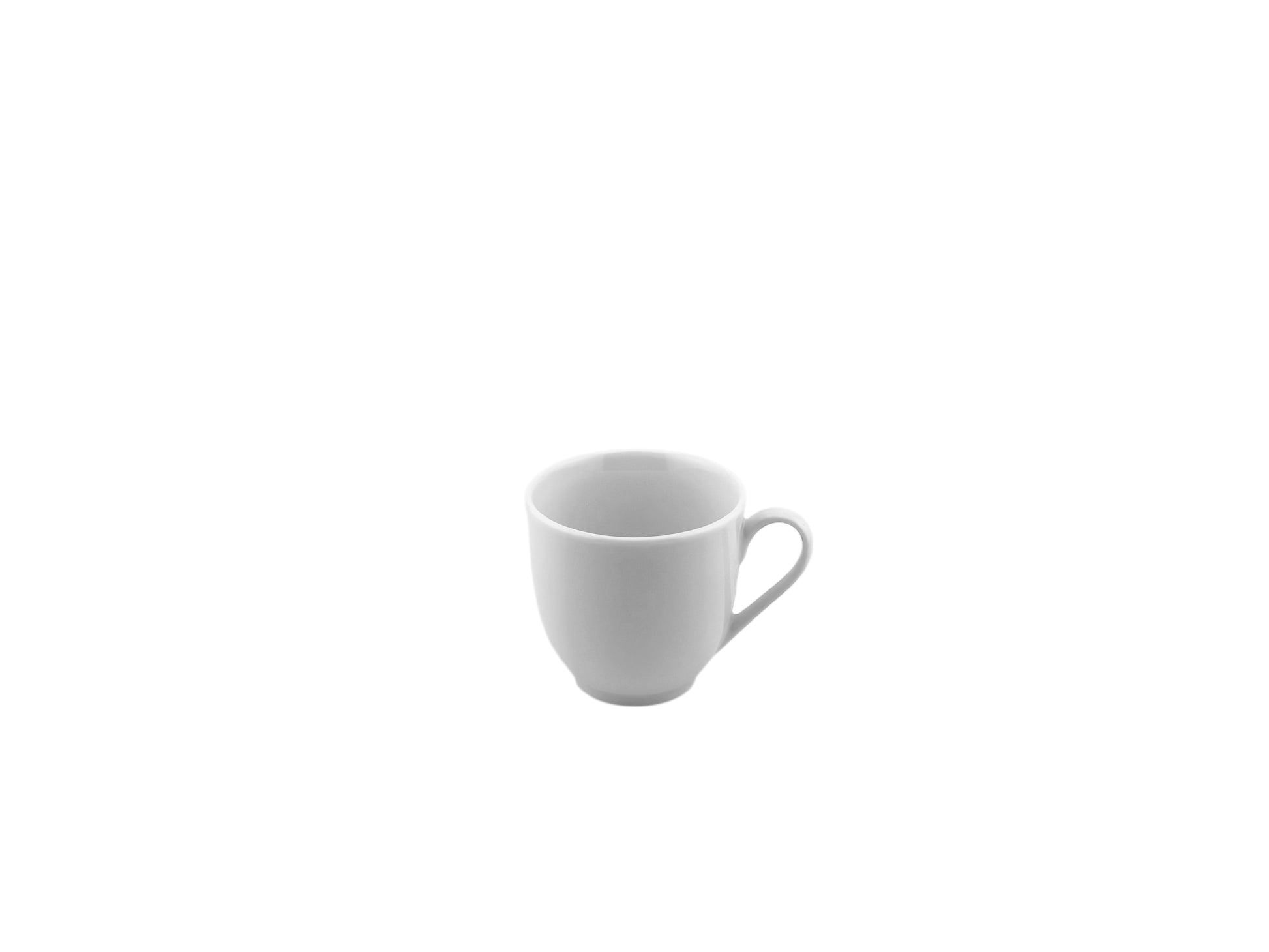 Espressotasse aus Porzellan mit 100 ml Fassungsvermögen ohne Untertasse aus dem Geschirrverleih