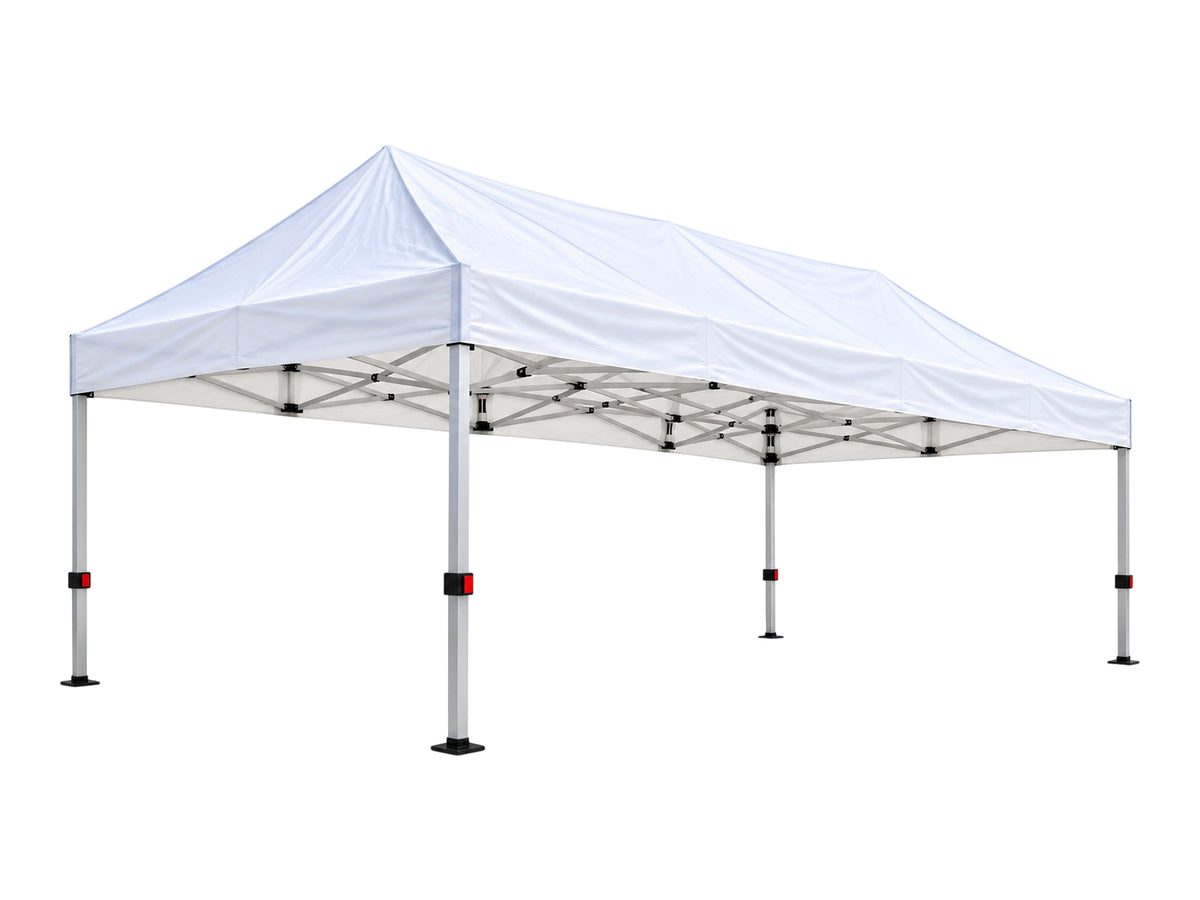 Weißer Faltpavillon 4x6 m ohne Seitenwände mit PVC-Dach mieten bei Eventverleih SH