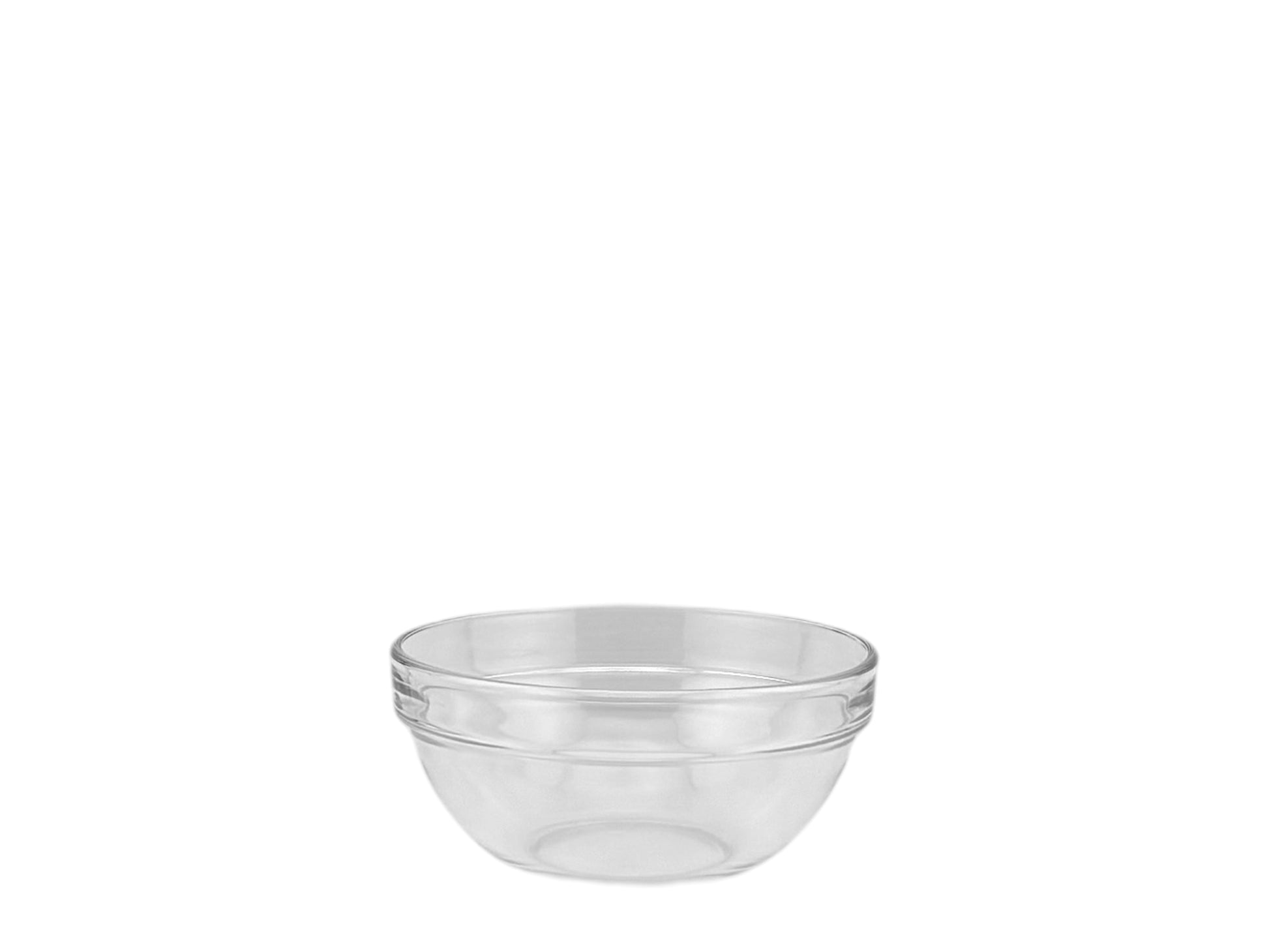 Kleine runde Glasschüssel aus Klarglas mit 14 cm Durchmesser für Dips, Snacks und Candy Bar