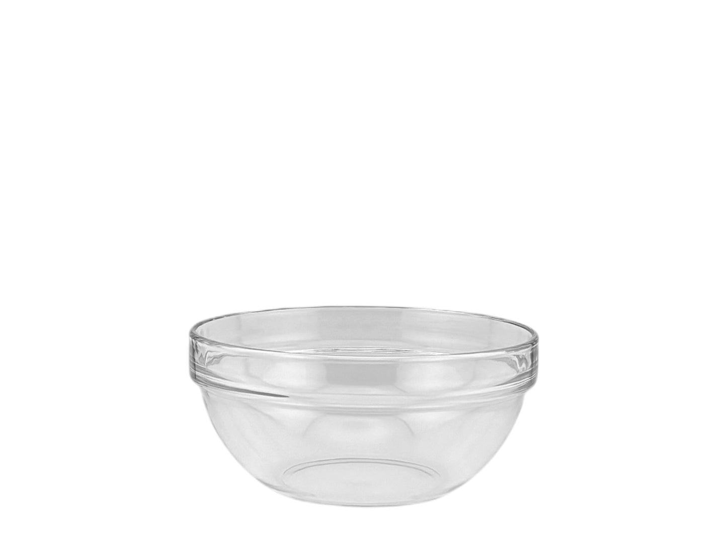 Runde Glasschüssel aus Klarglas mit 17 cm Durchmesser für Beilagen, Salate und Buffet