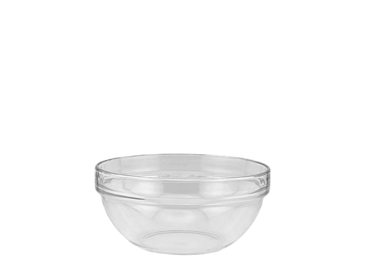Runde Glasschüssel aus Klarglas mit 17 cm Durchmesser für Beilagen, Salate und Buffet