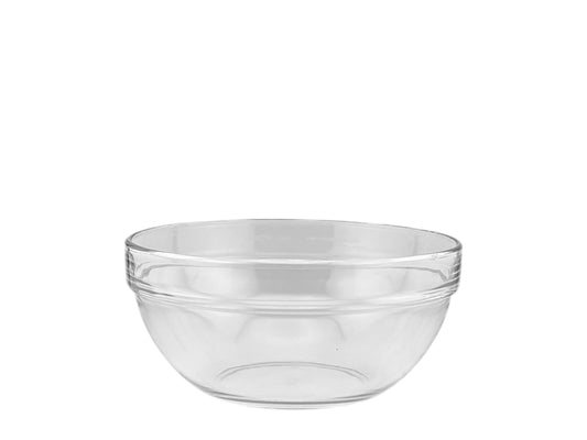 Runde Glasschüssel aus Klarglas mit 20 cm Durchmesser für Salate, Beilagen und Buffet