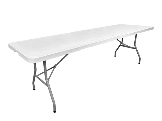 Klapptisch 240 cm mit klappbarem Stahlgestell und Kunststoffplatte für Veranstaltungen und Events in Kiel