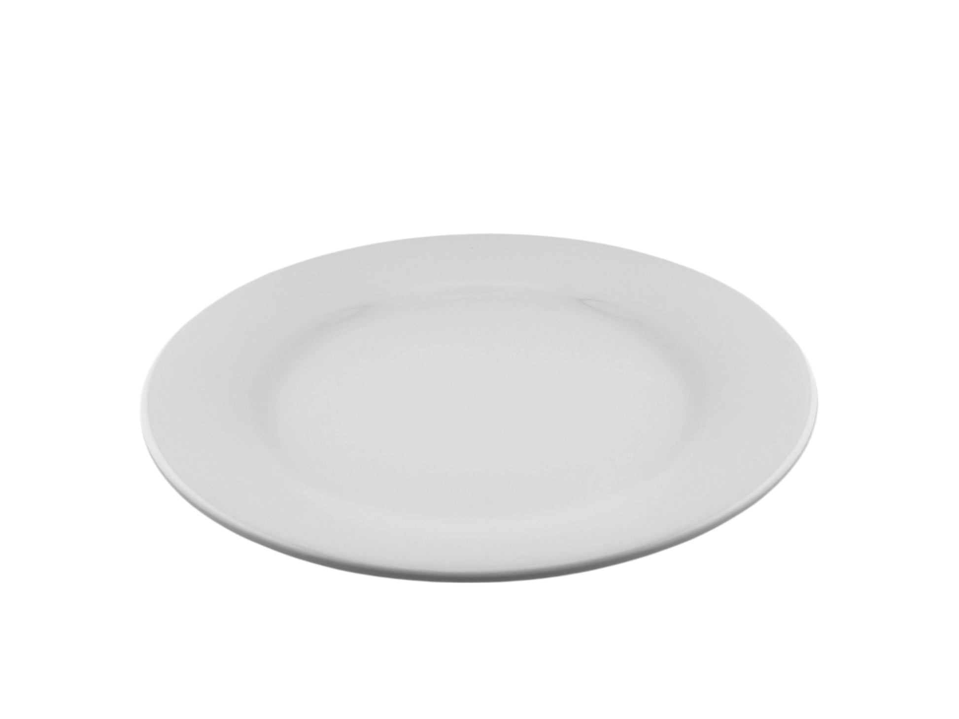 Mittelteller aus weißem Porzellan mit 24 cm Durchmesser für Vorspeisen und Events