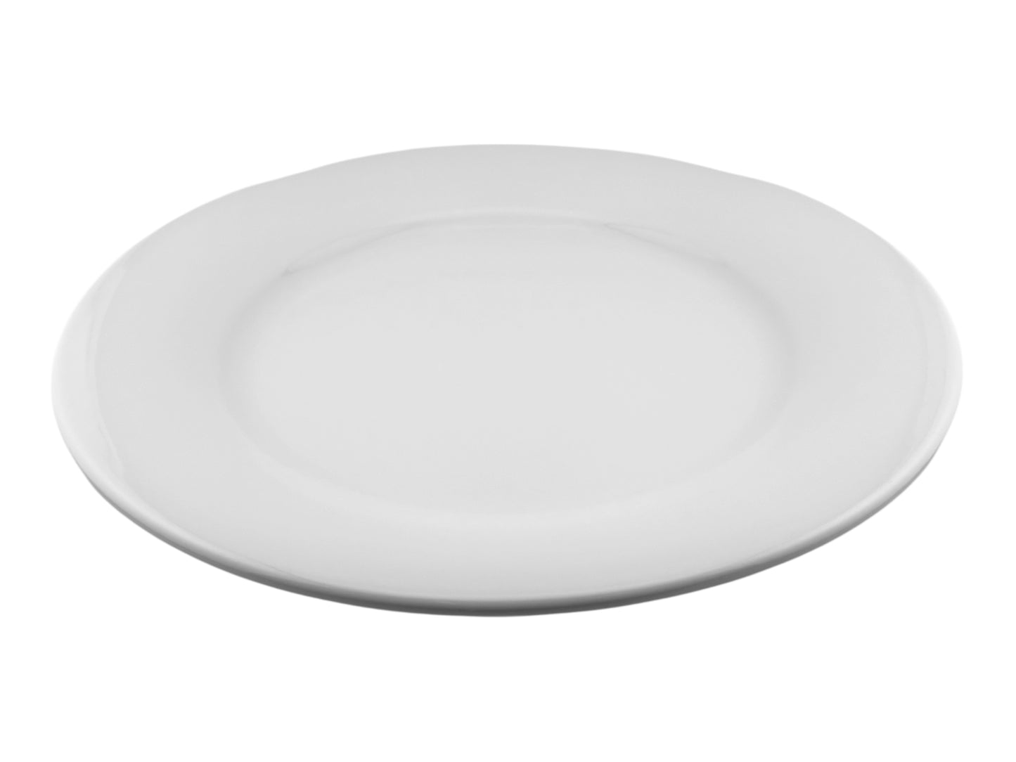 Platzteller aus Porzellan mit Rand und 29,5 cm Durchmesser aus dem Geschirrverleih