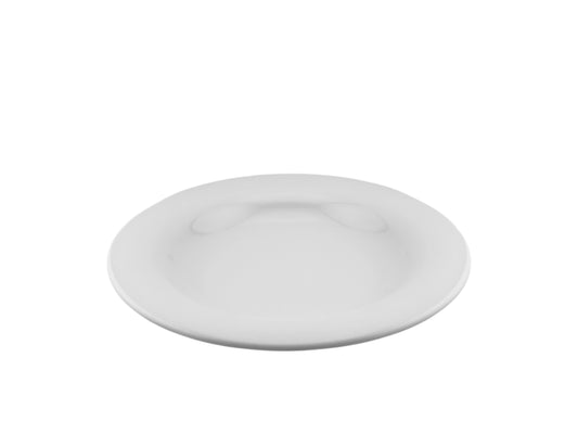 Tiefer Teller aus weißem Porzellan mit Rand und 22 cm Durchmesser für Suppen und Vorspeisen