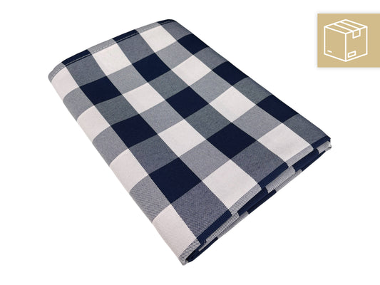Blau-weiß karierte Tischdecken 130x130 cm mieten für Oktoberfest und Eventdekoration